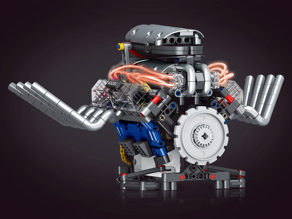 Technické bloky na batérie. Svetlo a pohyb - 665 ks – Obrázok 7