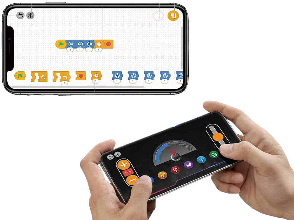 Technické bloky na batérie. Svetlo a pohyb - 665 ks – Obrázok 6