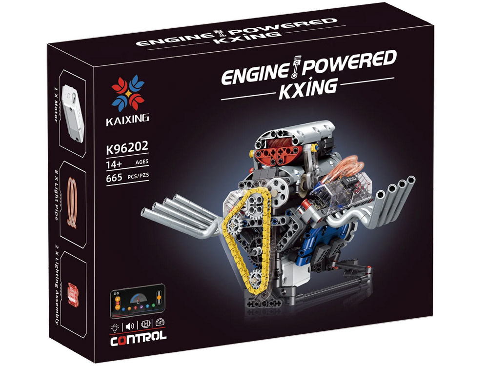 Technické bloky na batérie. Svetlo a pohyb - 665 ks – Obrázok 2