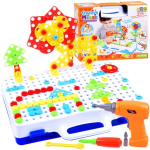 Kreatívna sada kociek 237 dielikov skrutkovač