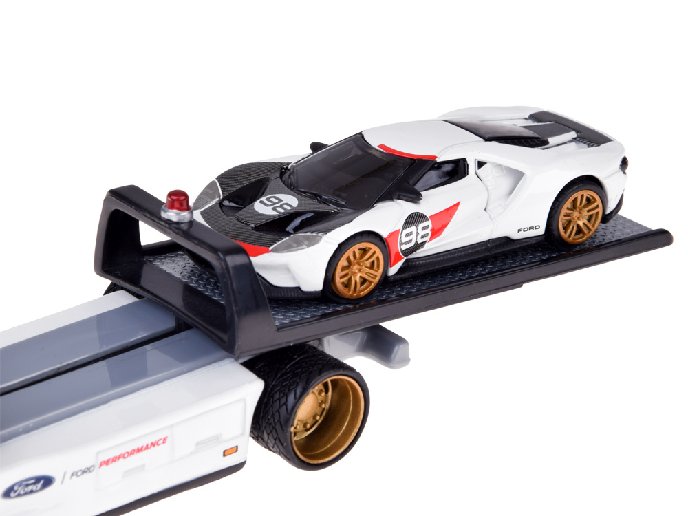 Kovová stavebnica auta Maisto s plošinovým návesom Ford GT Heritage 2021 1:64 ZA5957 – Obrázok 4