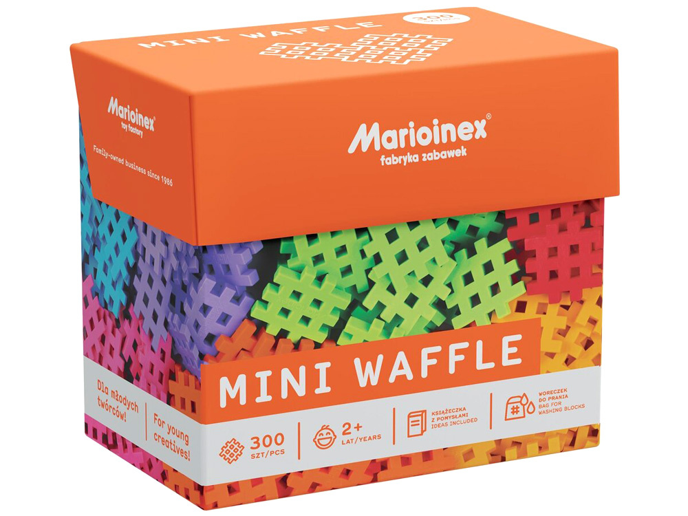 Marioinex Farebné mini vaflové kocky 300 dielikov – Obrázok 2