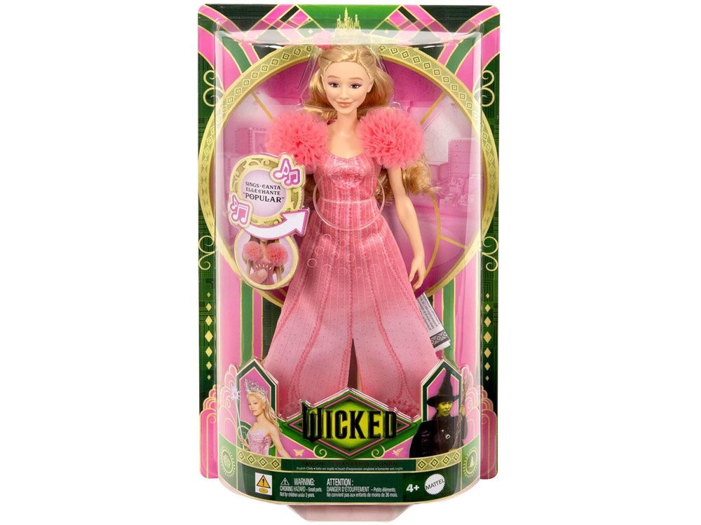 Zberateľská bábika Mattel Spievajúca Glinda z filmu ZLOČIN ZA6068 – Obrázok 6