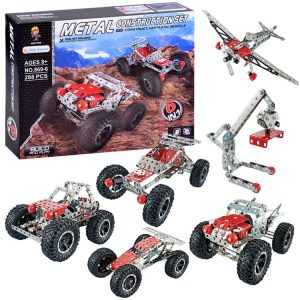 Kovové stavebné bloky 6 v 1 - 288 ks