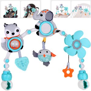 Interaktívny senzorický vešiak na detskú postieľku