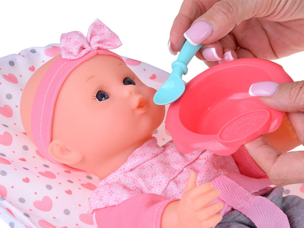 Sada na hranie , postieľka, kočík ,bábika Deluxe s príslušenstvom, 17 ks ZA5916 – Obrázok 4