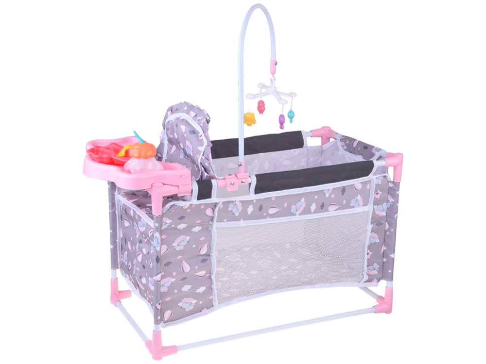 Sada pre bábiky Sweet Dream ZA5918 2 v 1: postieľka a detská stolička – Obrázok 9