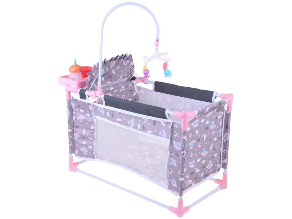 Sada pre bábiky Sweet Dream ZA5918 2 v 1: postieľka a detská stolička – Obrázok 10