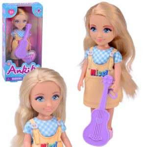 Bábika Ankiki s gitarou - pôvabná malá hudobná bábika 14 cm ZA6008