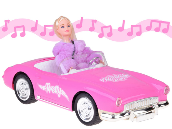 Retro auto Cadillac na diaľkové ovládanie + elegantná bábika v kožuchu RC0745 – Obrázok 9