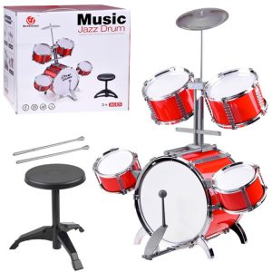 Veľká bicia súprava pre deti, 5 bubnov, činely IN0141