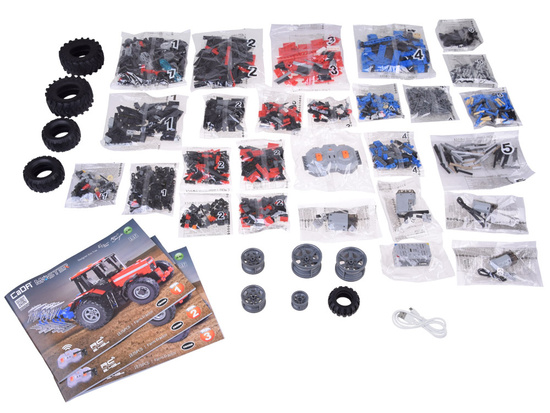 Veľká sada 1675 kociek 1:17 Traktor + pluh Diaľkovo ovládané ZA5251 – Obrázok 13