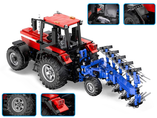 Veľká sada 1675 kociek 1:17 Traktor + pluh Diaľkovo ovládané ZA5251 – Obrázok 12