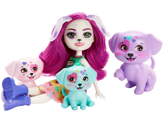 Enchantimals Dalmatínska bábika Dessa s roztomilou dalmatínskou rodinkou ZA5103 – Obrázok 4