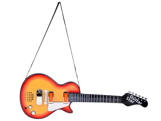Elektrická gitara pre deti s melódiami, svetlom a popruhom IN0169 CI – Obrázok 9