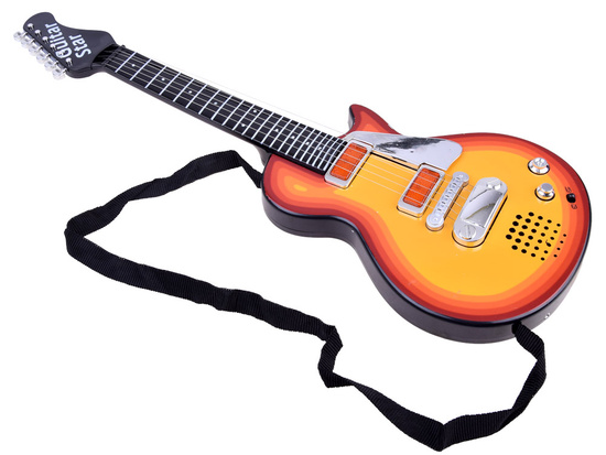 Elektrická gitara pre deti s melódiami, svetlom a popruhom IN0169 CI – Obrázok 5