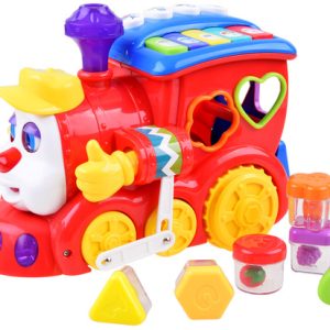 Interaktívny triedič LOKOMOTÍV + farebné kocky Hudba + svetlo ZA0104