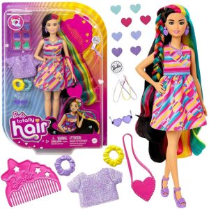 Barbie Totally Hair Doll Farebné vlasové doplnky srdiečka HCM90 ZA5085