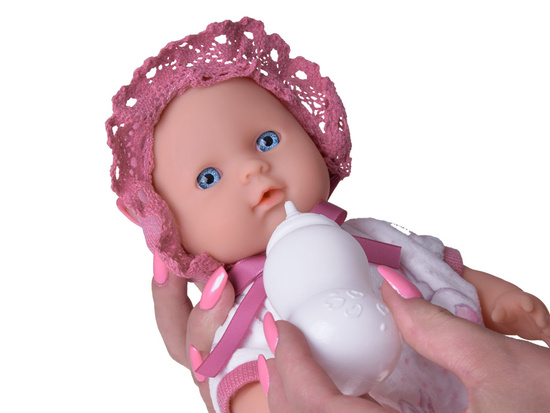 Bábika v nosiči, bábika pije a cika + fľaša ZA5155 – Obrázok 7