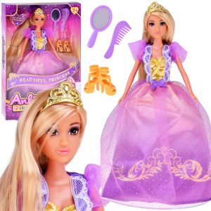 Dlhovlasá princezná bábika v spoločenských šatách + doplnky ZA5704