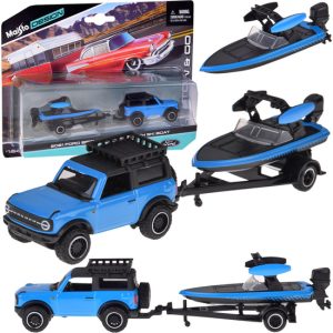 Licencované kovové auto Maisto Ford Bronco 2021 + loď 1:64 ZA5969