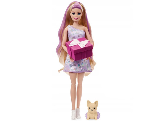 Mattel Barbie Party Unboxed bábika zo série: Narodeniny + pes čivava ZA6065 – Obrázok 3