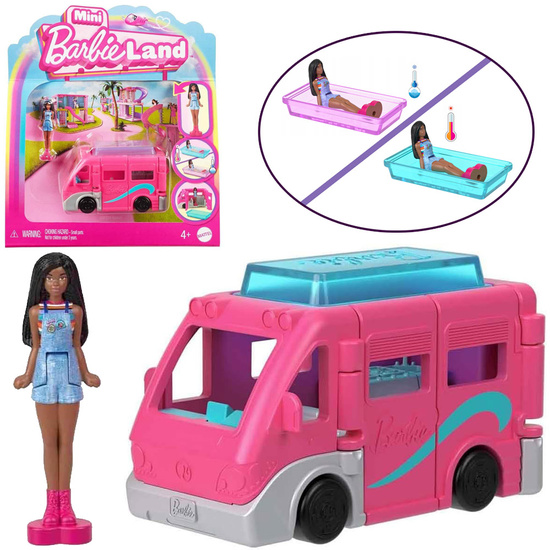 Mattel Mini Barbie Land Tourist Doll + Karavan ZA6038 C