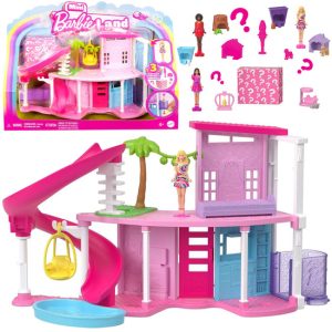 Mattel Mini BarbieLand domček pre bábiky + bábika a zvieratko + príslušenstvo ZA6039 C