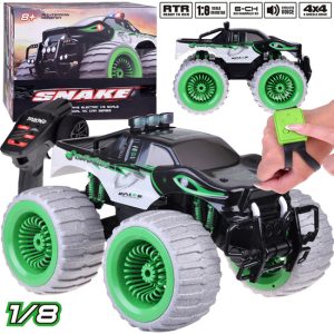 Obrie auto Monster Snake 4x4 hudobné svetlá otáčajúce sa o 360 stupňov. Diaľkové ovládanie RC0633