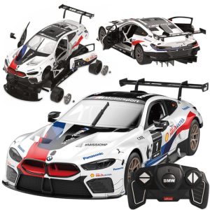 Model Rastar 1:18 na zostavenie diaľkovo ovládaného auta BMW M8 GTE RC0708