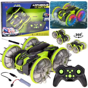 AMPHIBIAN 2v1 kaskadérske RC auto s diaľkovým ovládaním, pohonmi, plavákami, svetlami RC0735 JOKOMISIADA Novinka
