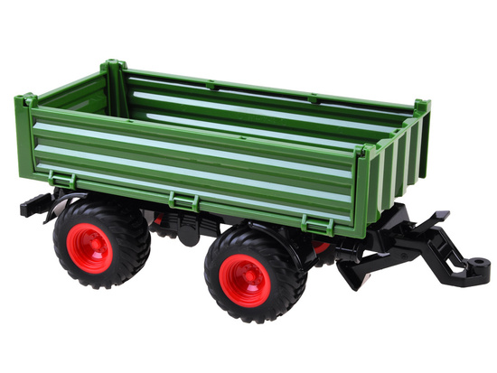 Diaľkovo ovládaný veľký ČERVENÝ TRAKTOR s prívesom + svetlom RC0602 – Obrázok 6