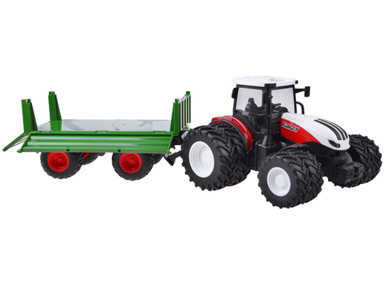 Diaľkovo ovládaný veľký ČERVENÝ TRAKTOR s prívesom + svetlom RC0602 – Obrázok 4