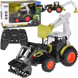 Diaľkovo ovládaný traktor, rýpadlo-nakladač, buldozér s diaľkovým ovládaním RC0718