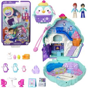 Sada Polly Pocket Snehový tučniak s uzamykateľným domčekom a príslušenstvom ZA6050