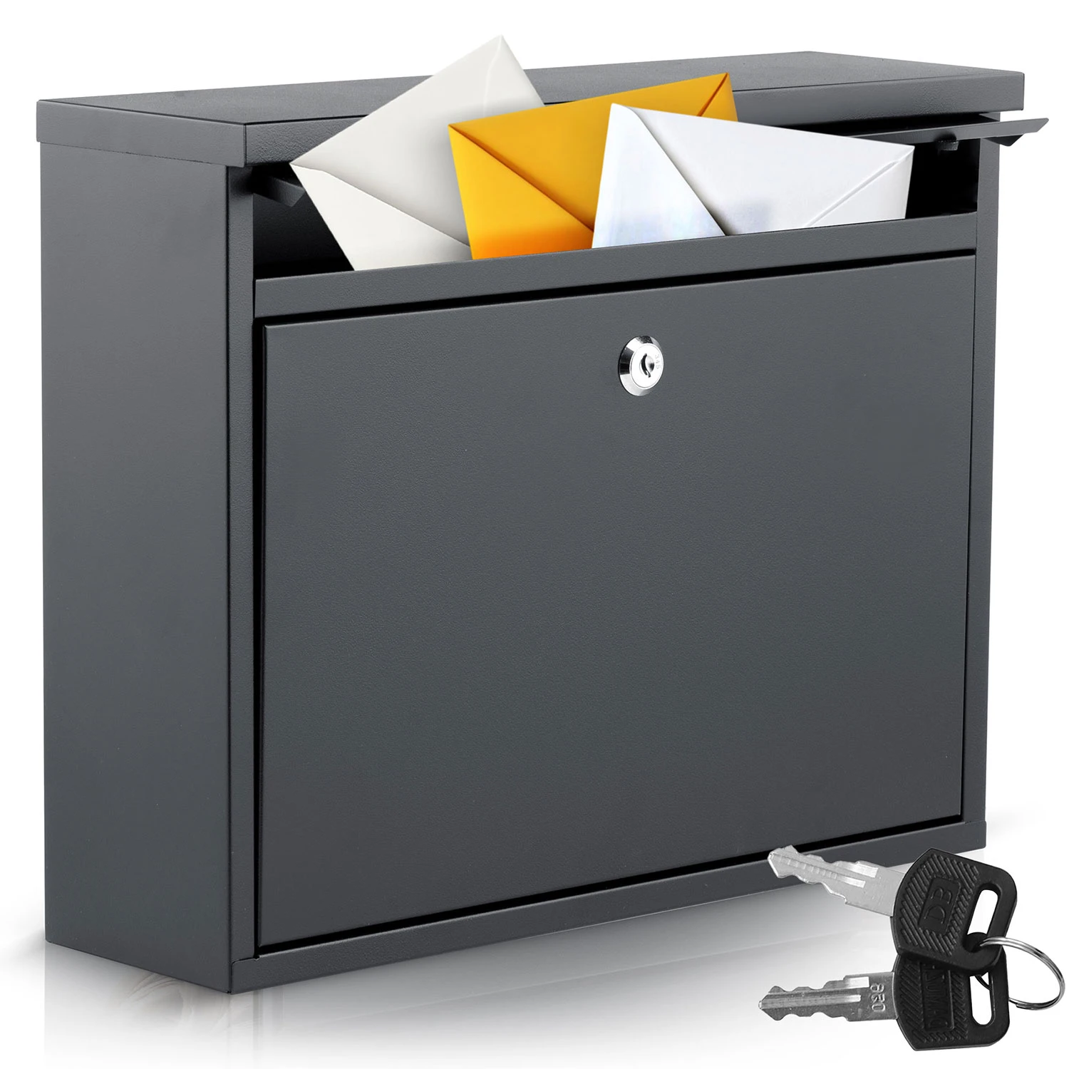 Poštová schránka 37,5x30,5x12 cm čierna HM-860