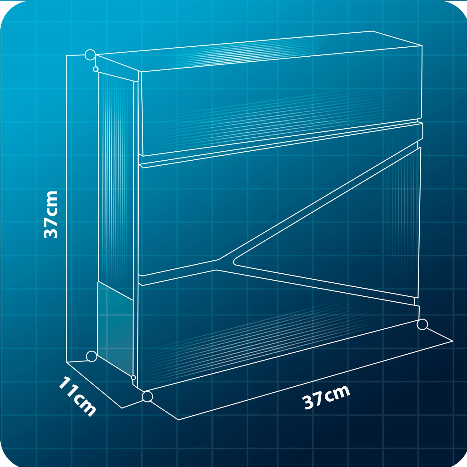 Poštová schránka 37x37x10,5 cm antracitová HM-862 – Obrázok 2
