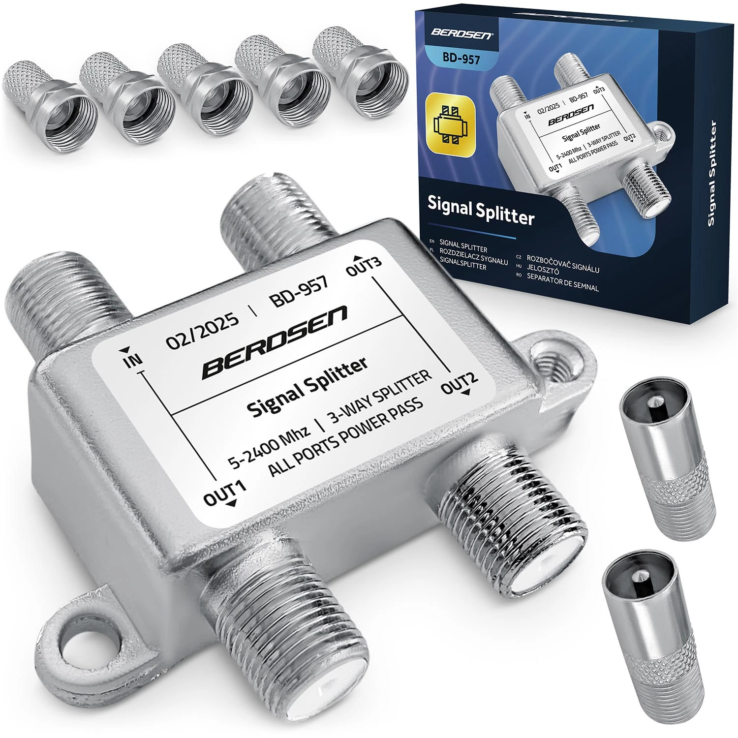 Pasívny anténny rozbočovač 3-vstupový 5–2400 MHz Berdsen BD-957 – Obrázok 6