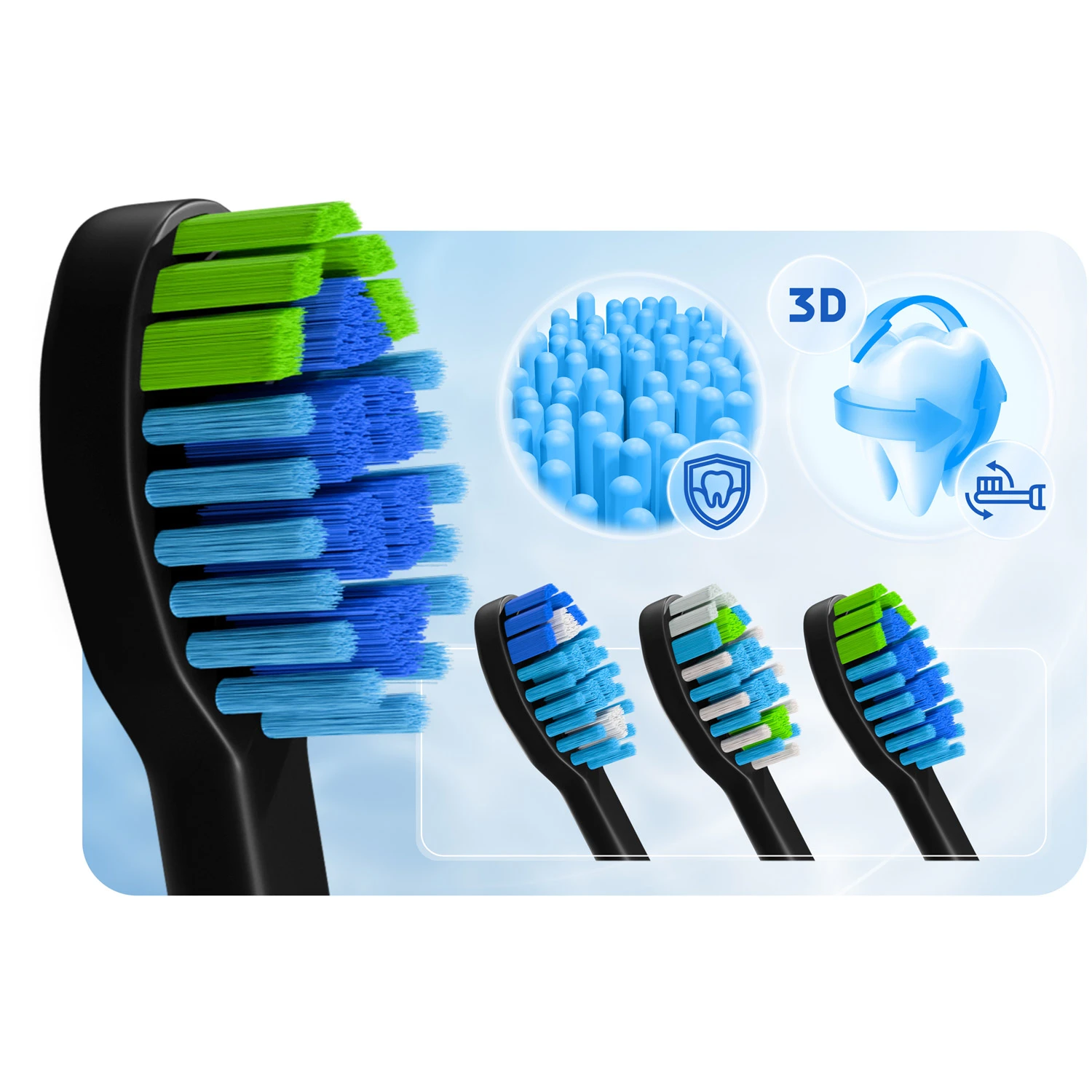 Berdsen Galaxy Sonická zubná kefka čierna – Obrázok 8