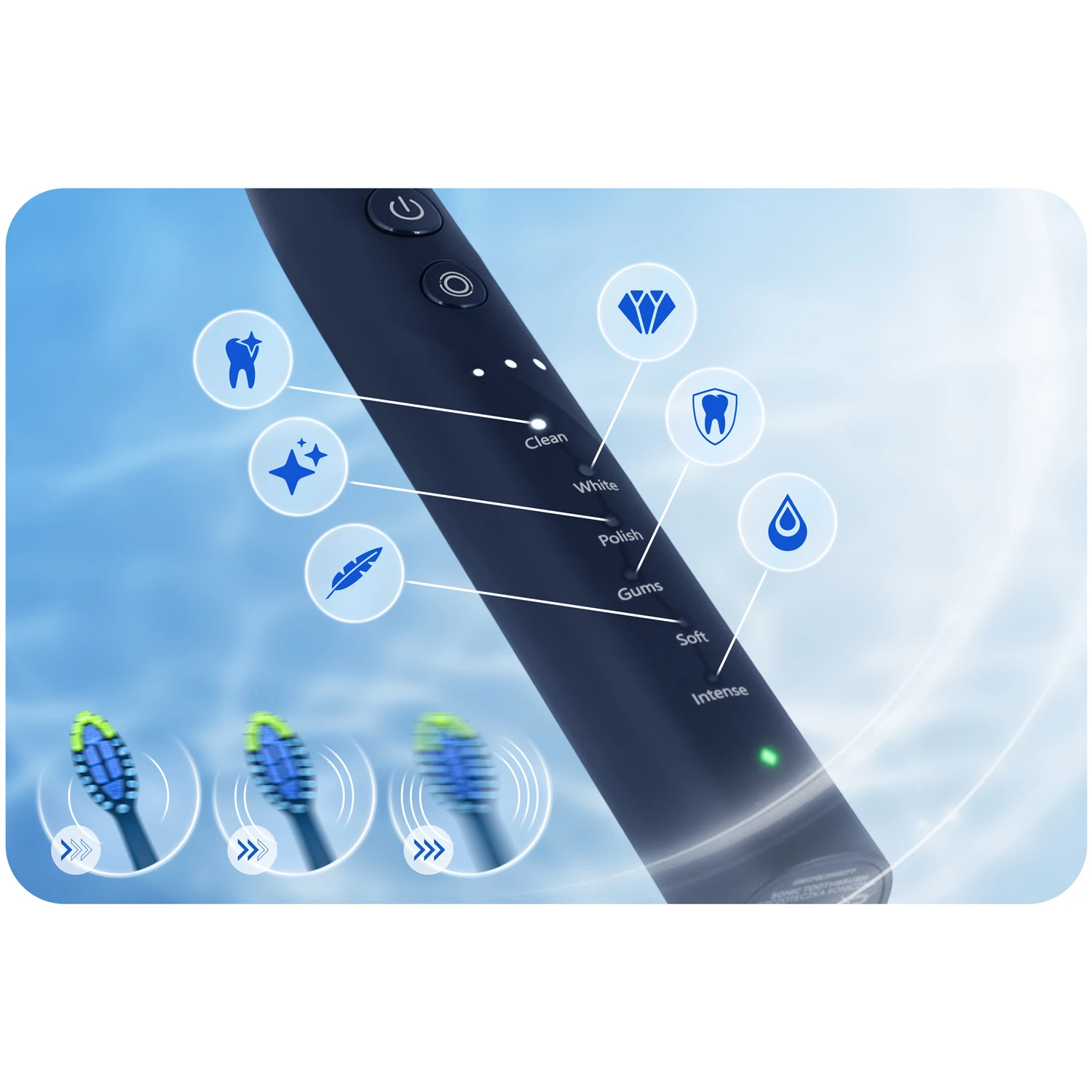 Berdsen Galaxy Sonic zubná kefka námornícka modrá – Obrázok 3