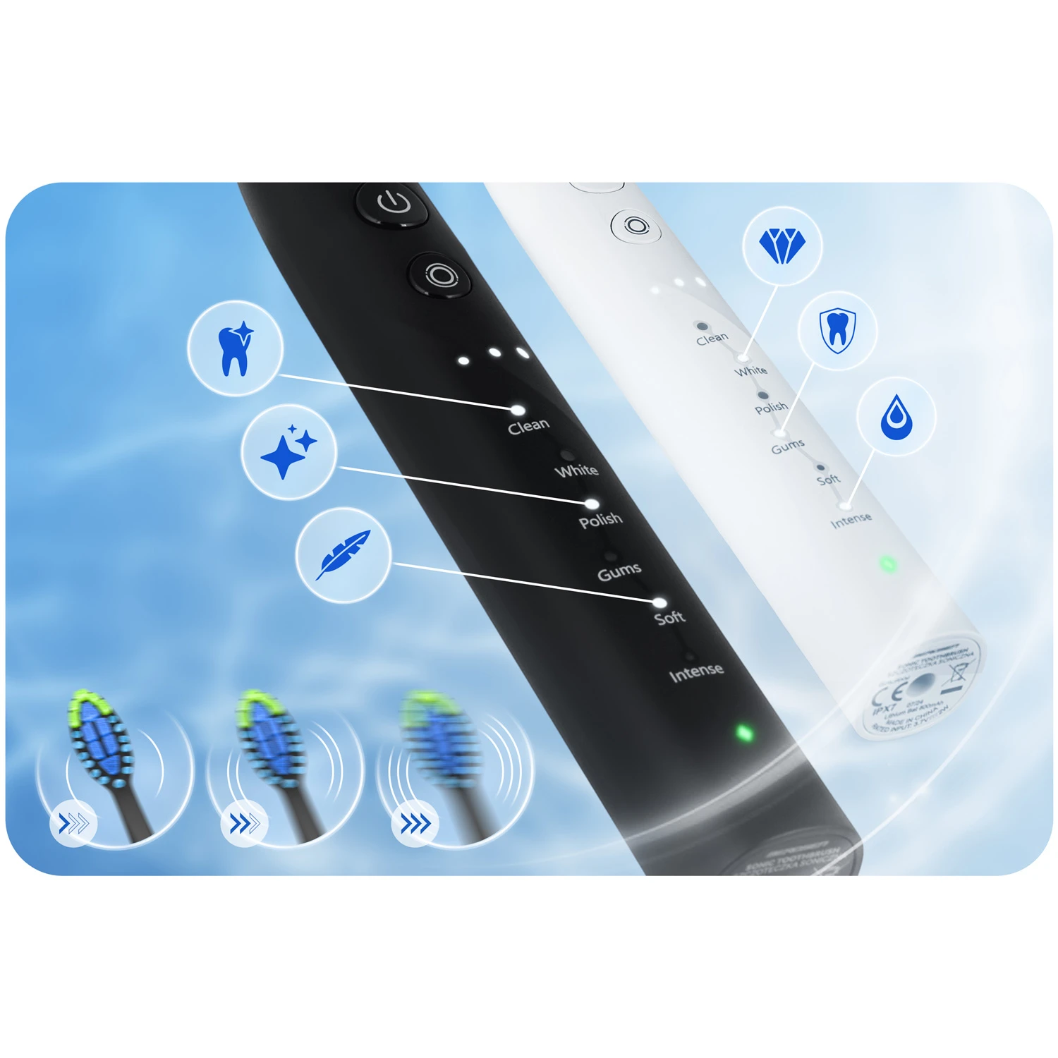 Berdsen Galaxy Duo sonická zubná kefka sada 2 kusov – Obrázok 4