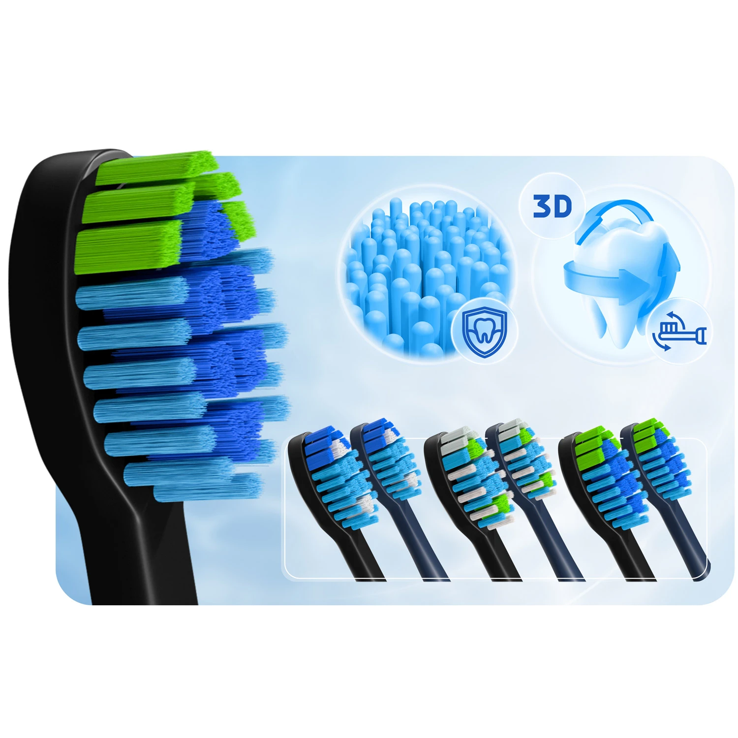 Berdsen Galaxy Duo sonická zubná kefka sada 2 kusov – Obrázok 7