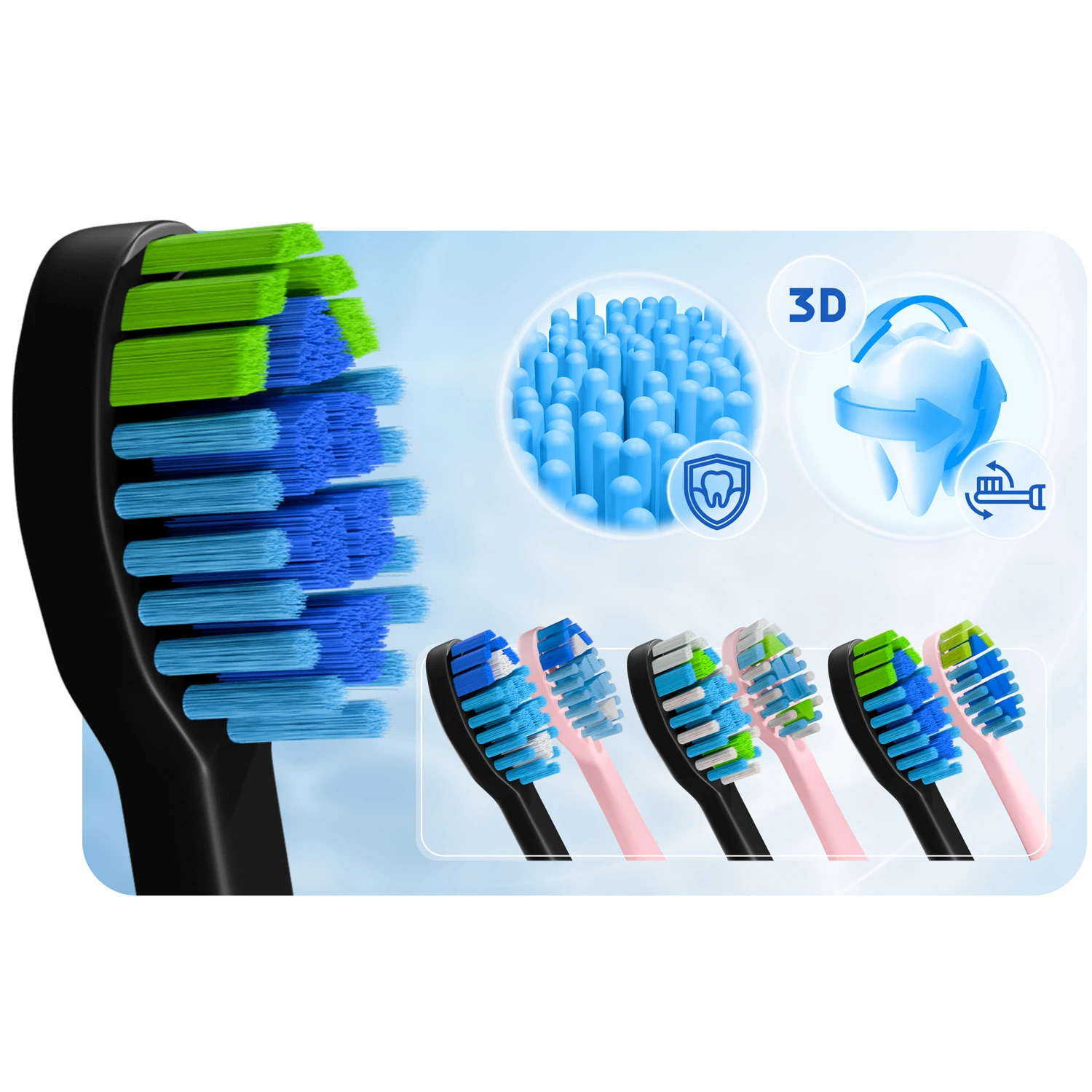 Berdsen Galaxy Duo sonická zubná kefka sada 2 kusov – Obrázok 7