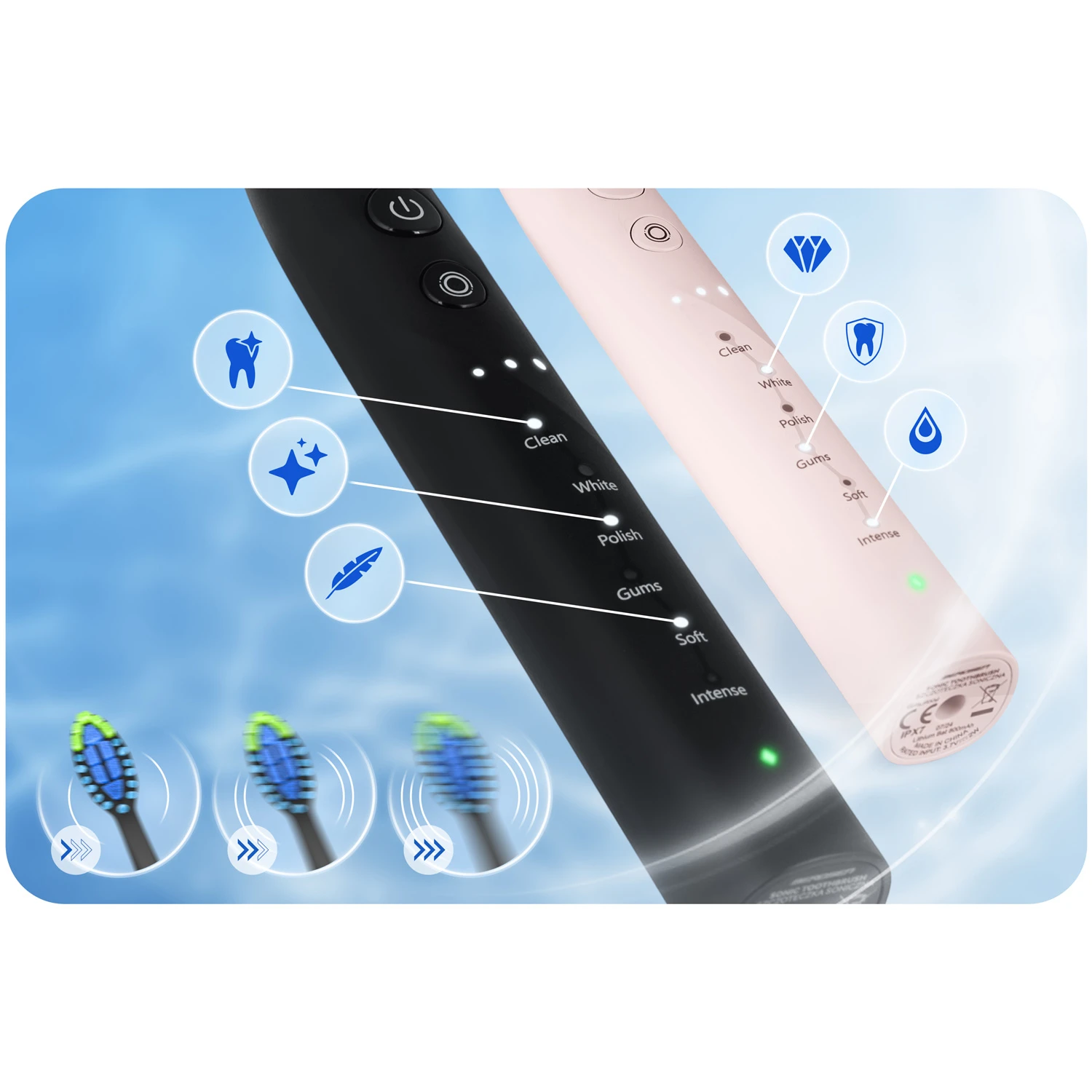 Berdsen Galaxy Duo sonická zubná kefka sada 2 kusov – Obrázok 4