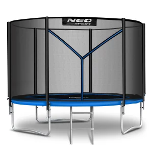 Záhradná trampolína Neo-Sport s dĺžkou 183 cm, sieťkou a rebríkom