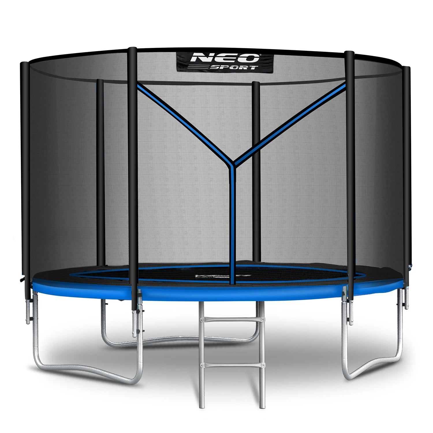 Záhradná trampolína Neo-Sport s dĺžkou 183 cm, sieťkou a rebríkom
