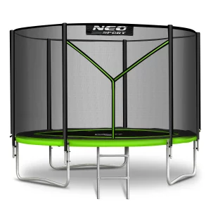 Záhradná trampolína Neo-Sport s dĺžkou 252 cm a vonkajšou sieťou a rebríkom