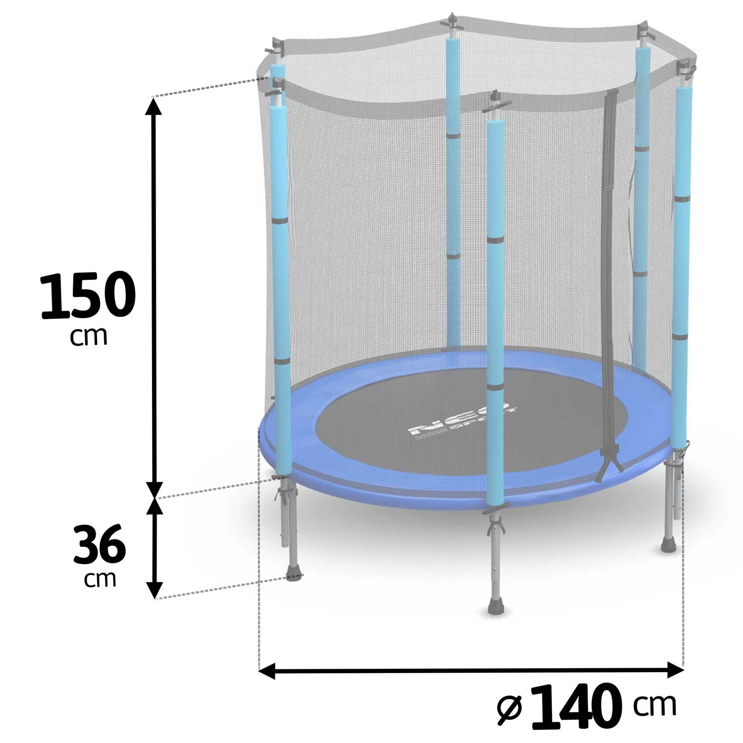 Detská záhradná trampolína 140 cm 4,5 stôp Neo-Sport – Obrázok 2