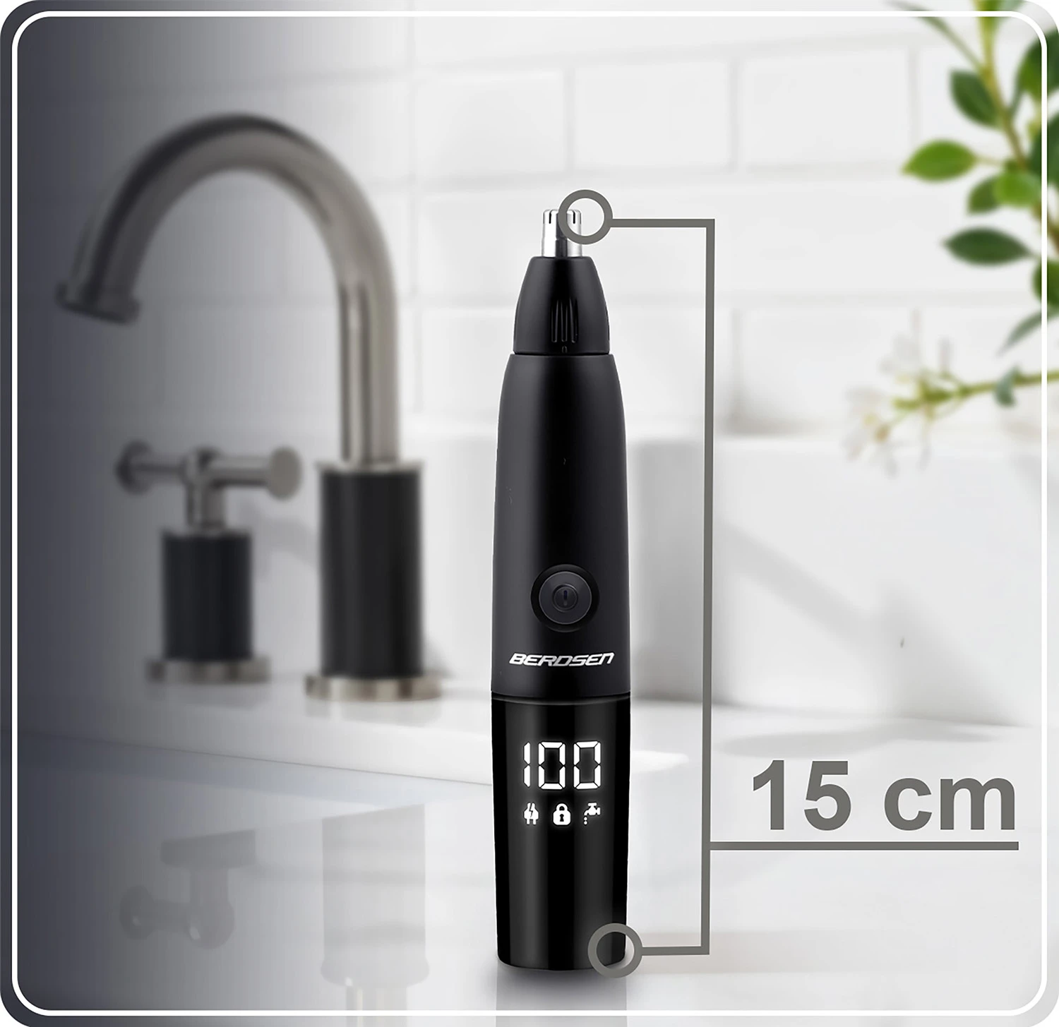 Berdsen BD-269 zastrihávač chĺpkov do nosa a uší, čierny – Obrázok 3