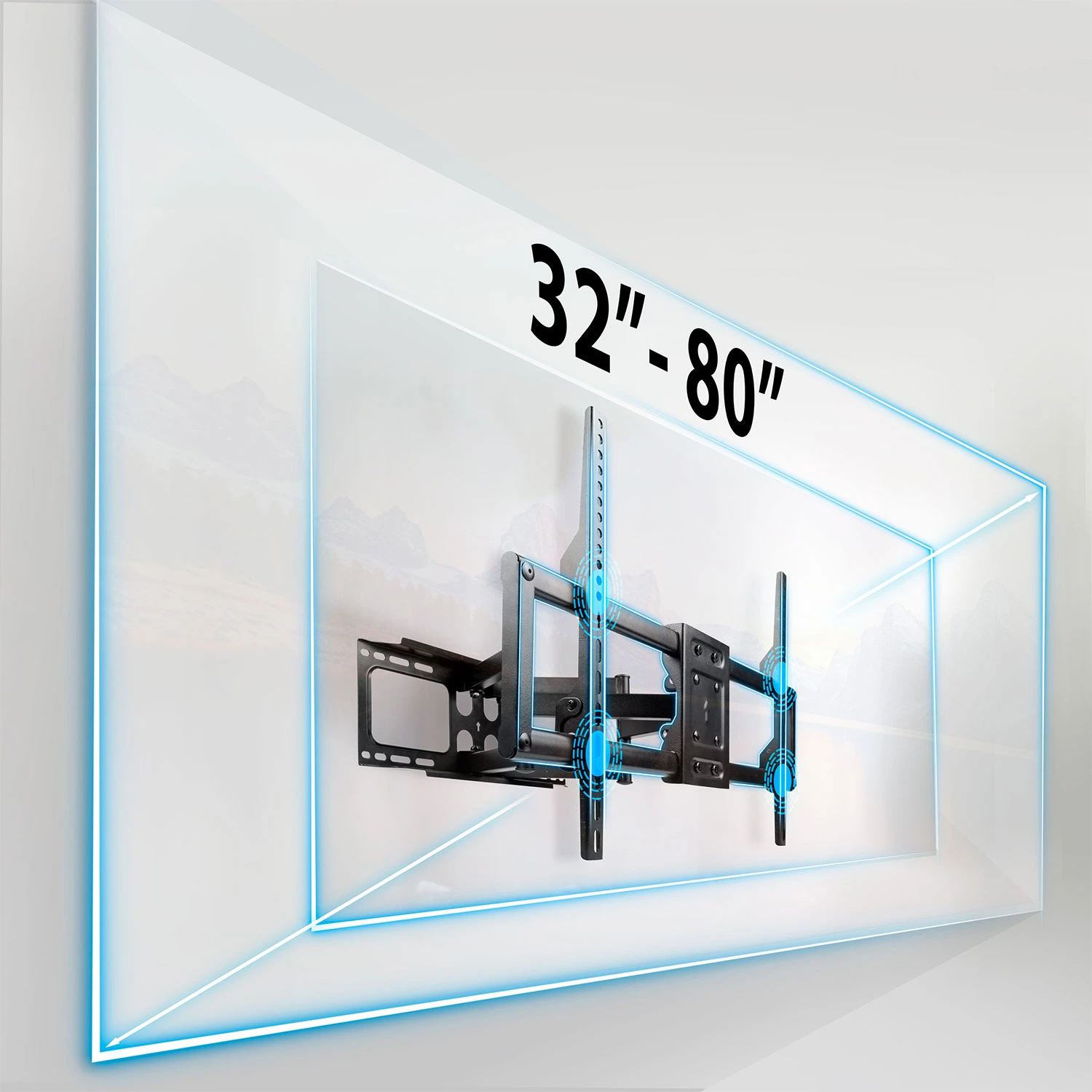Držiak Humberg 70 kg na TV pre uhlopriečku 32-80 palcov – Obrázok 11